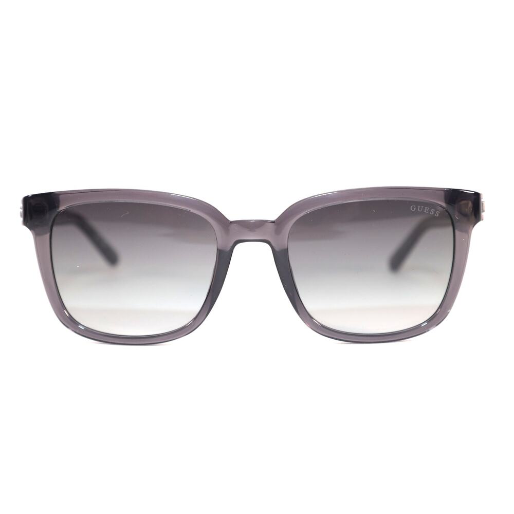 Guess Square Mens Sunglasses - Transparent Grey/Smoke Gradient - NWT